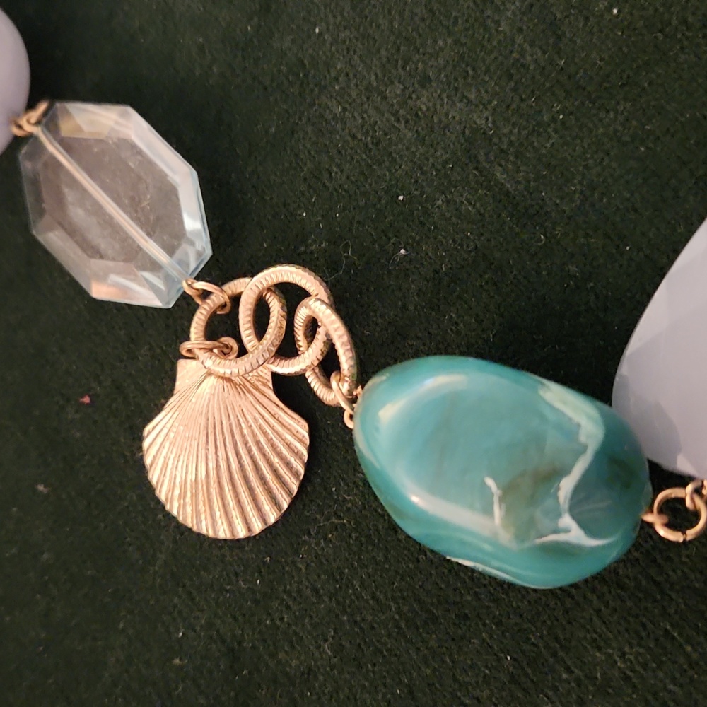 Turquoise costume summer necklace